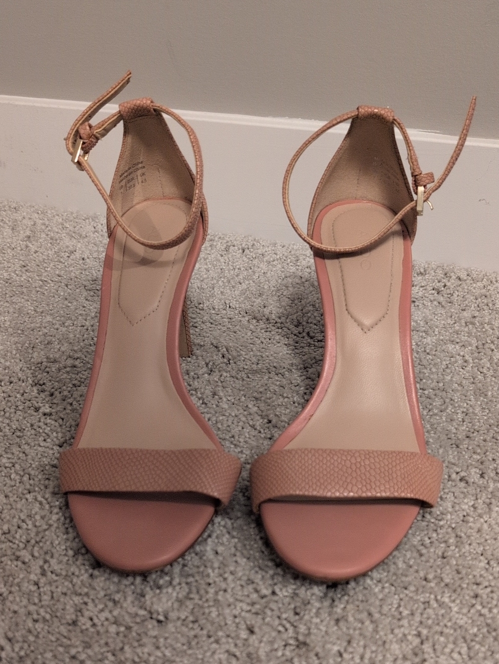 Aldo Women's Ankle Strap Heels in Blush Pink